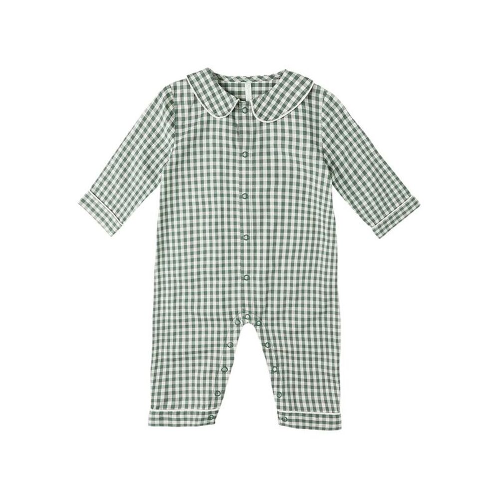 Rylee & Cru Baby Pajama Romper, Green